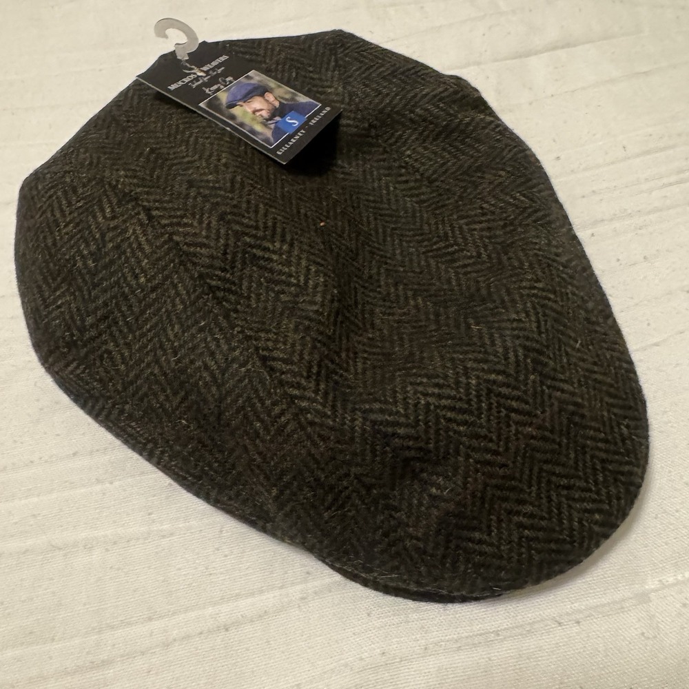 Mucros Weavers Irish Flat Cap Men's Trinity 100% Wool Tweed Hat‎ Made in Ireland